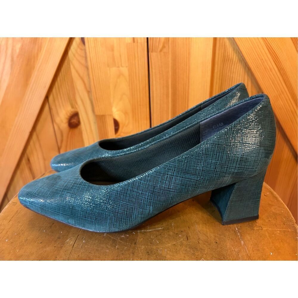 Nordstrom block heels comfort construction leather size 8.5 ￼ - Picture 3 of 8